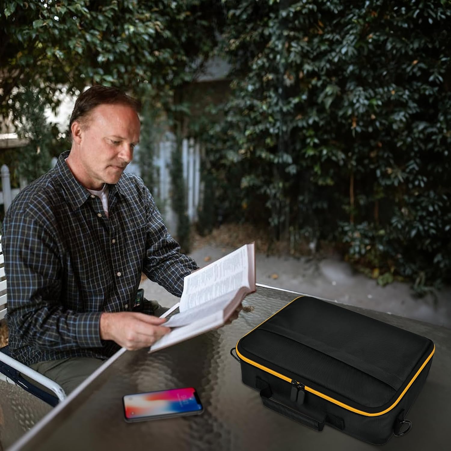 Peciue Funda grande para la Biblia, diario para la Biblia, librero de transporte para bolígrafos, libros de trabajo, resaltadores, para iPad, papel
