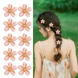10 pinzas pequeñas para el cabello para niñas, mini pinzas de flores para el cabello, pinzas para el cabello para niños, adolescentes, clip lateral 10 pinzas pequeñas para el cabello para niñas, mini pinzas de flores para el cabello, pinzas para el cabello para niños, adolescentes, clip lateral