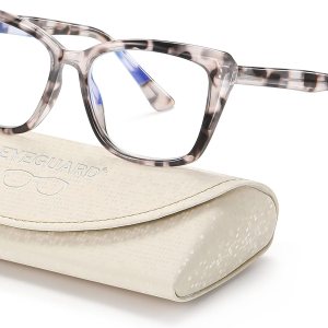 EYEGUARD Lentes de lectura con luz azul para mujer, TR90, lentes de computadora con diseño de ojo de gato, a la moda, con bisagra de resorte EYEGUARD Lentes de lectura con luz azul para mujer, TR90, lentes de computadora con diseño de ojo de gato, a la moda, con bisagra de resorte