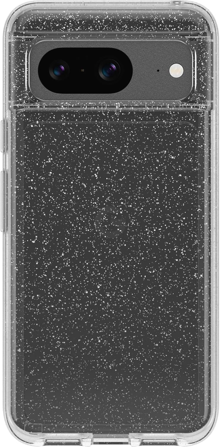 OtterBox Funda transparente para Google Pixel 8 Symmetry Series – STARDUST (transparentebrillante), ultra elegante, compatible con carga