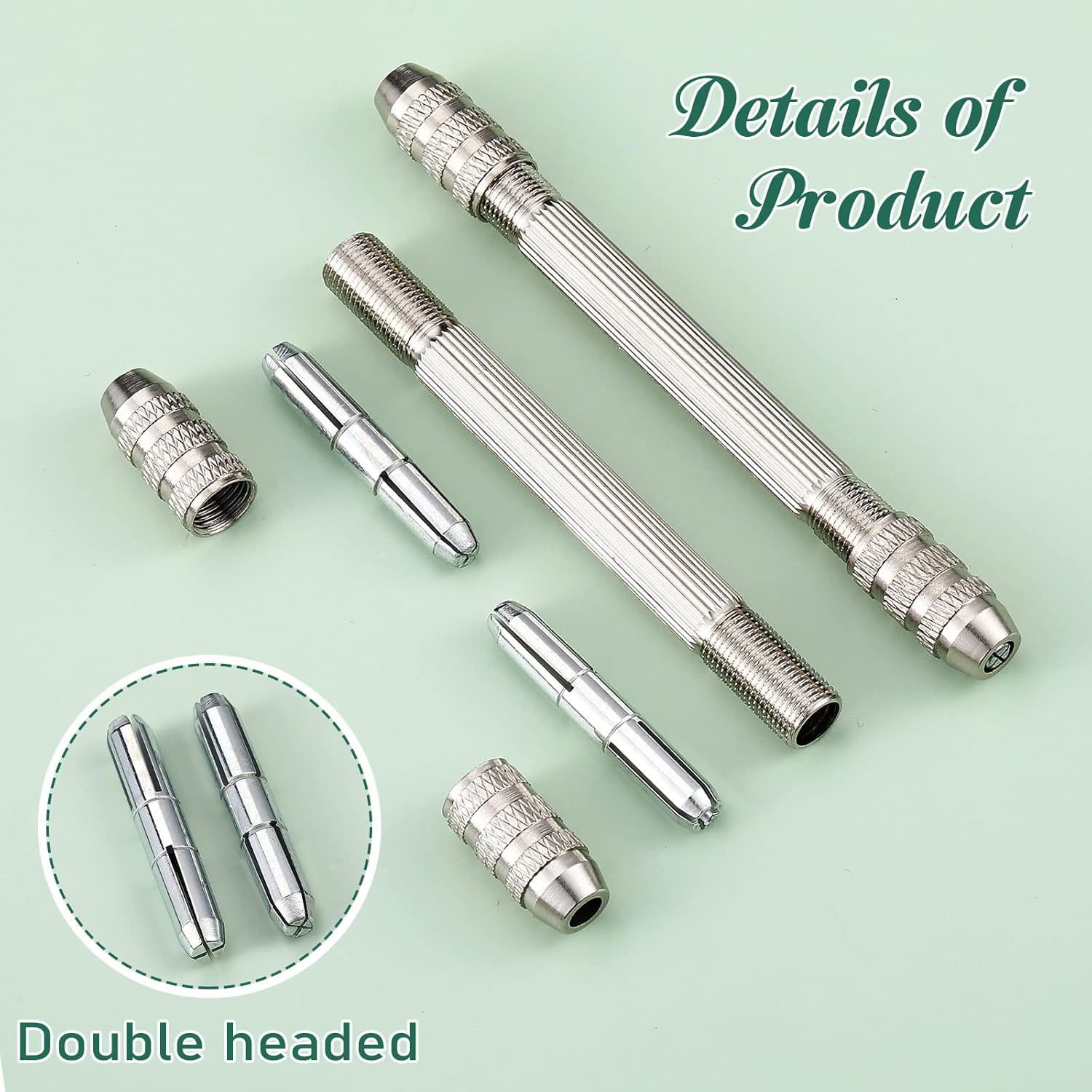 Tornillo de doble extremo, taladro de mano, tornillo de banco de resina, herramientas de torsión de alambre con pinza de cobre, taladro de cobre,