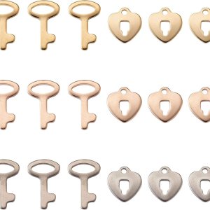 Pandahall – Dijes de acero inoxidable surtidos de metal, estrella y luna, flor, animal para hacer pulseras, collares, aretes Pandahall – Dijes de acero inoxidable surtidos de metal, estrella y luna, flor, animal para hacer pulseras, collares, aretes