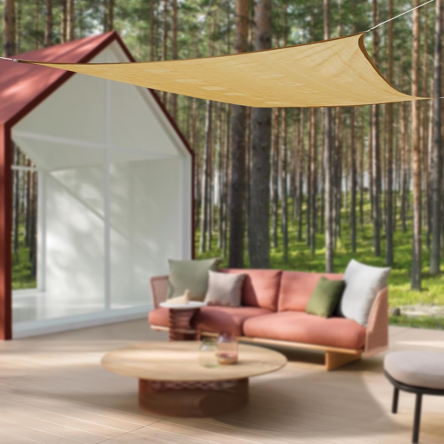 Toldo tipo vela, 16 x 20 pies, toldo para exteriores, toldo con bloqueo UV, cubierta para patio, jardín, actividades al aire libre (16 x 20 pies,