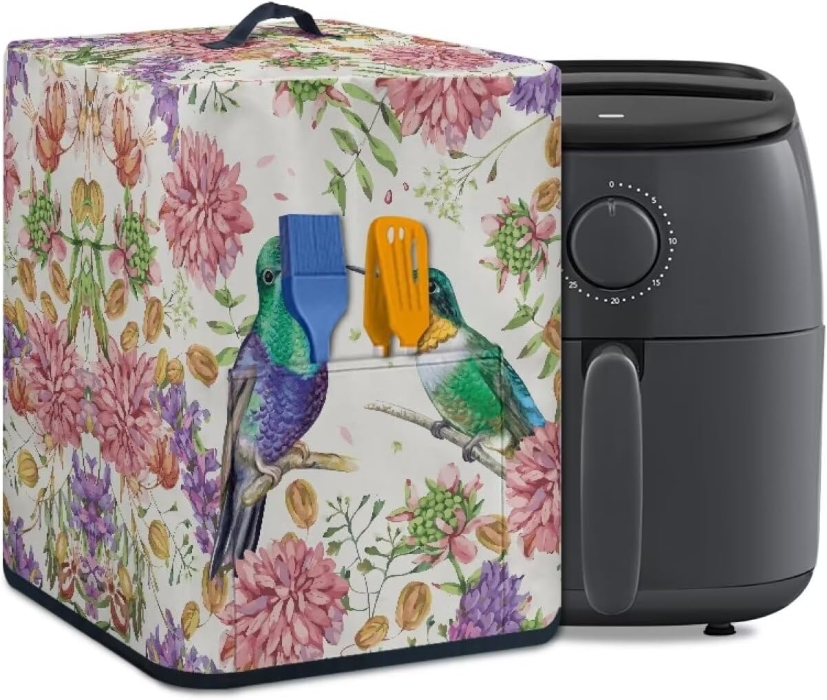 ZUXONGSY Fundas para mezcladores de moda, de material suave, para freidora de aire, colibrí, decoración de cocina para interiores, duradera,