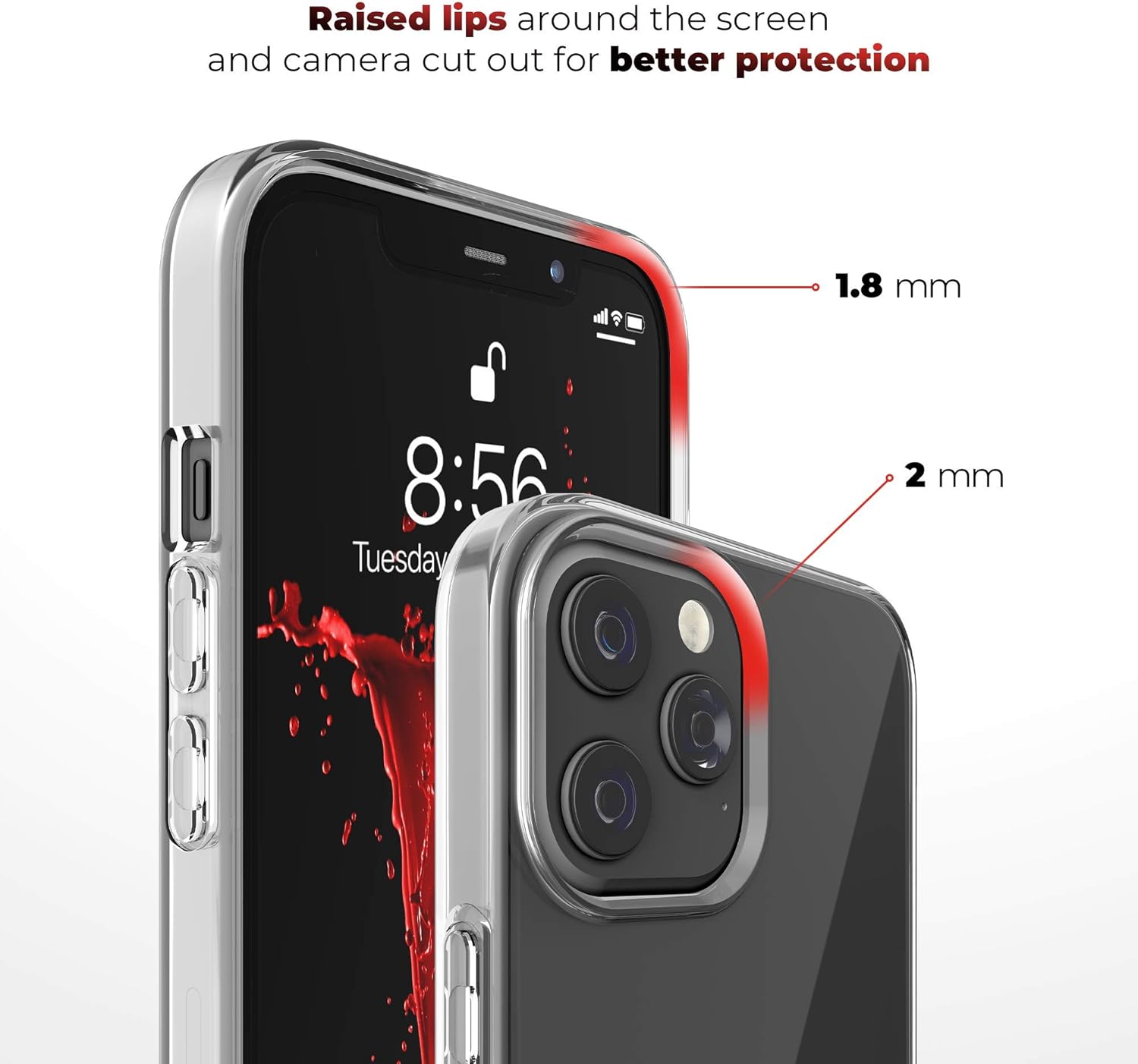 Funda transparente de TPU líquida compatible con iPhone 12 Pro Max de 6.7 pulgadas, suave, flexible, antiamarilleo, ultrafina, transparente
