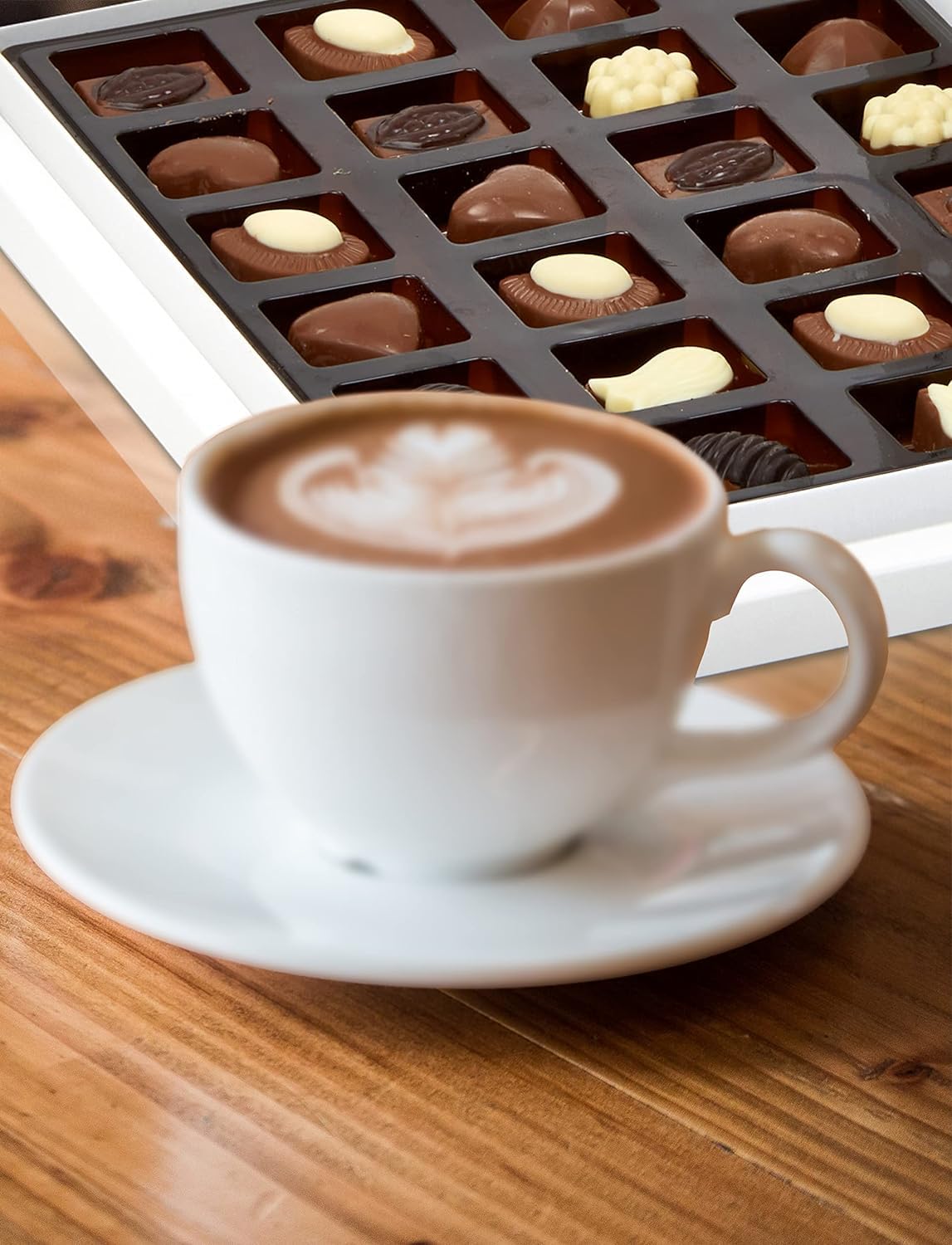 Caja de regalo de chocolate, surtido gourmet premium, leche, bombones de chocolate negro y blanco, gran regalo para el día de la madre, 5.07 onzas