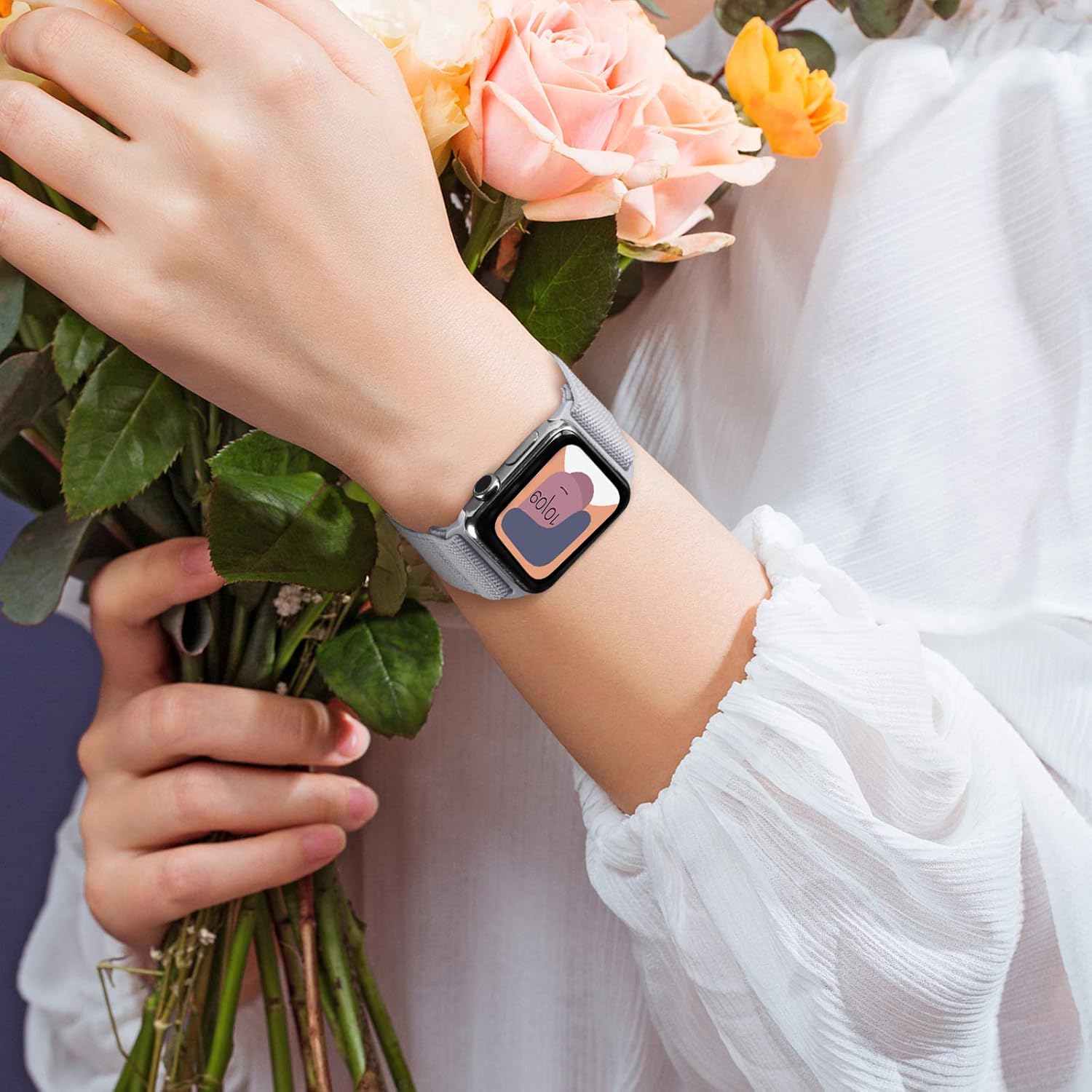 Correa elástica de nailon para Apple Watch, de 1.49, 1.57, 1.61, 1.65, 1.73, 1.77 y 1.772pulgadas, deportiva, trenzada, Ultra iWatch Serie 8 7 SE 6