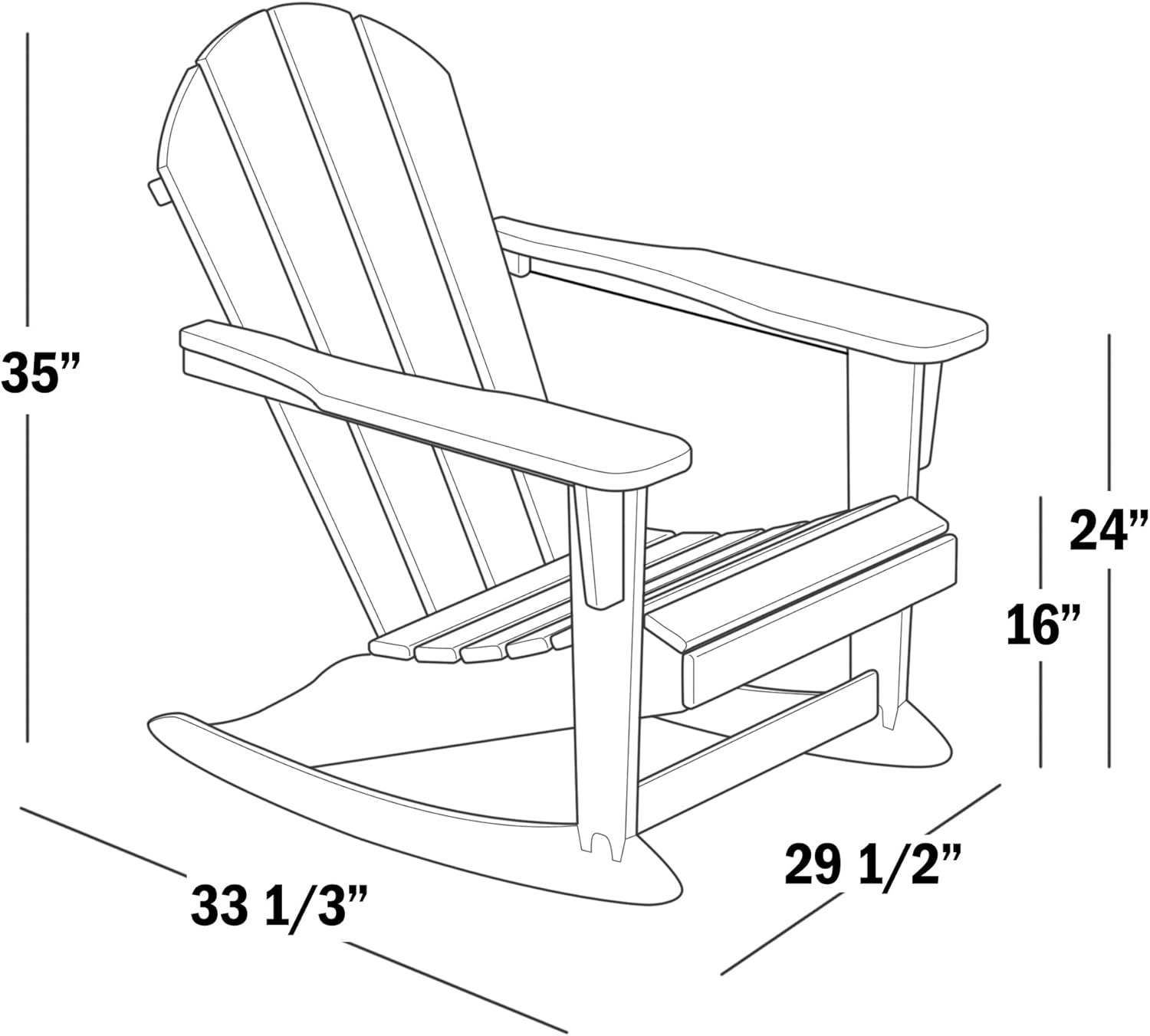 WestinTrends Malibu – Juego de 2 sillas mecedoras para exteriores, para todo tipo de clima, de madera de polietileno, porche, patio, silla mecedora