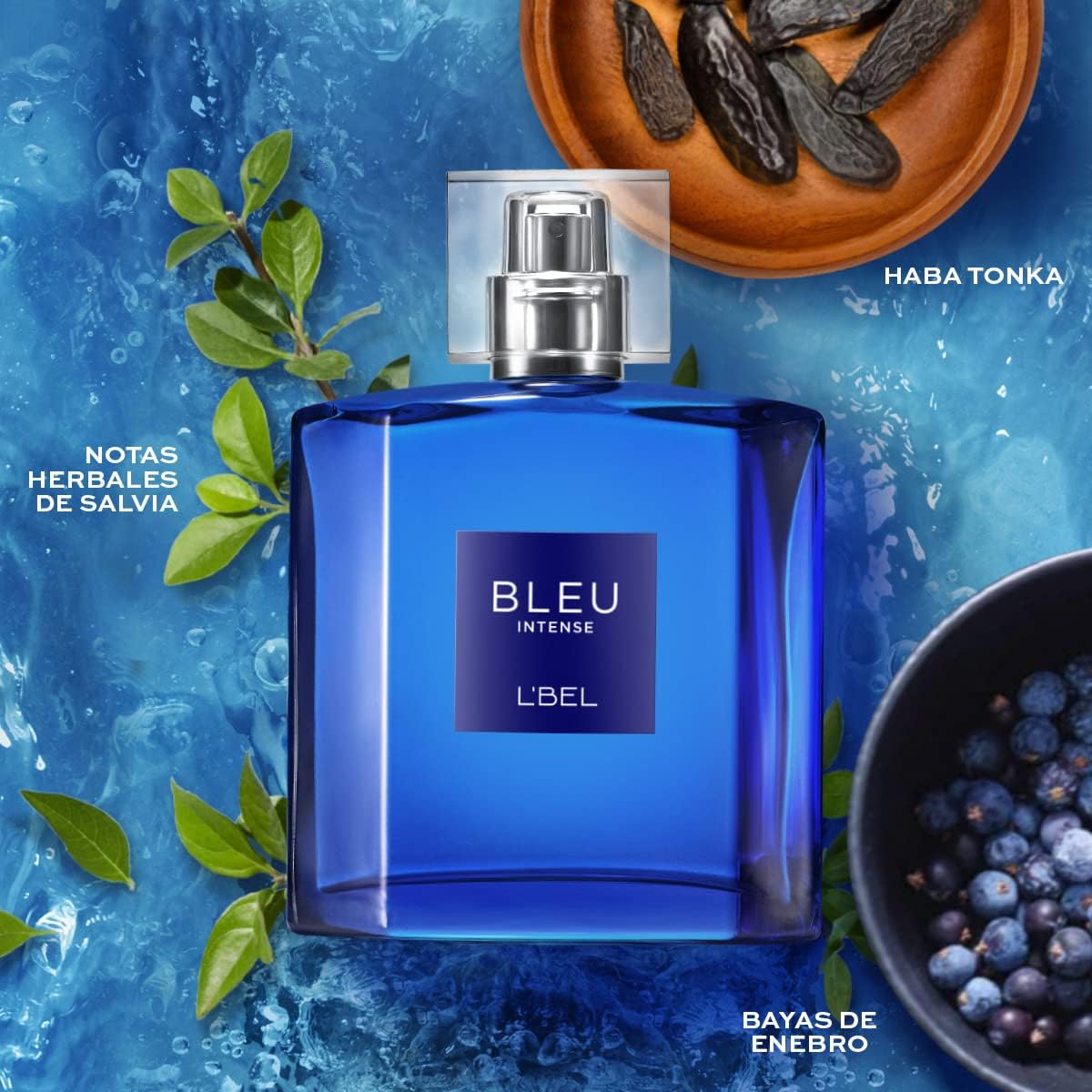 L’BEL – Bleu Intense Perfume para Hombre Larga Duración 3.4 fl oz3.4 Oz