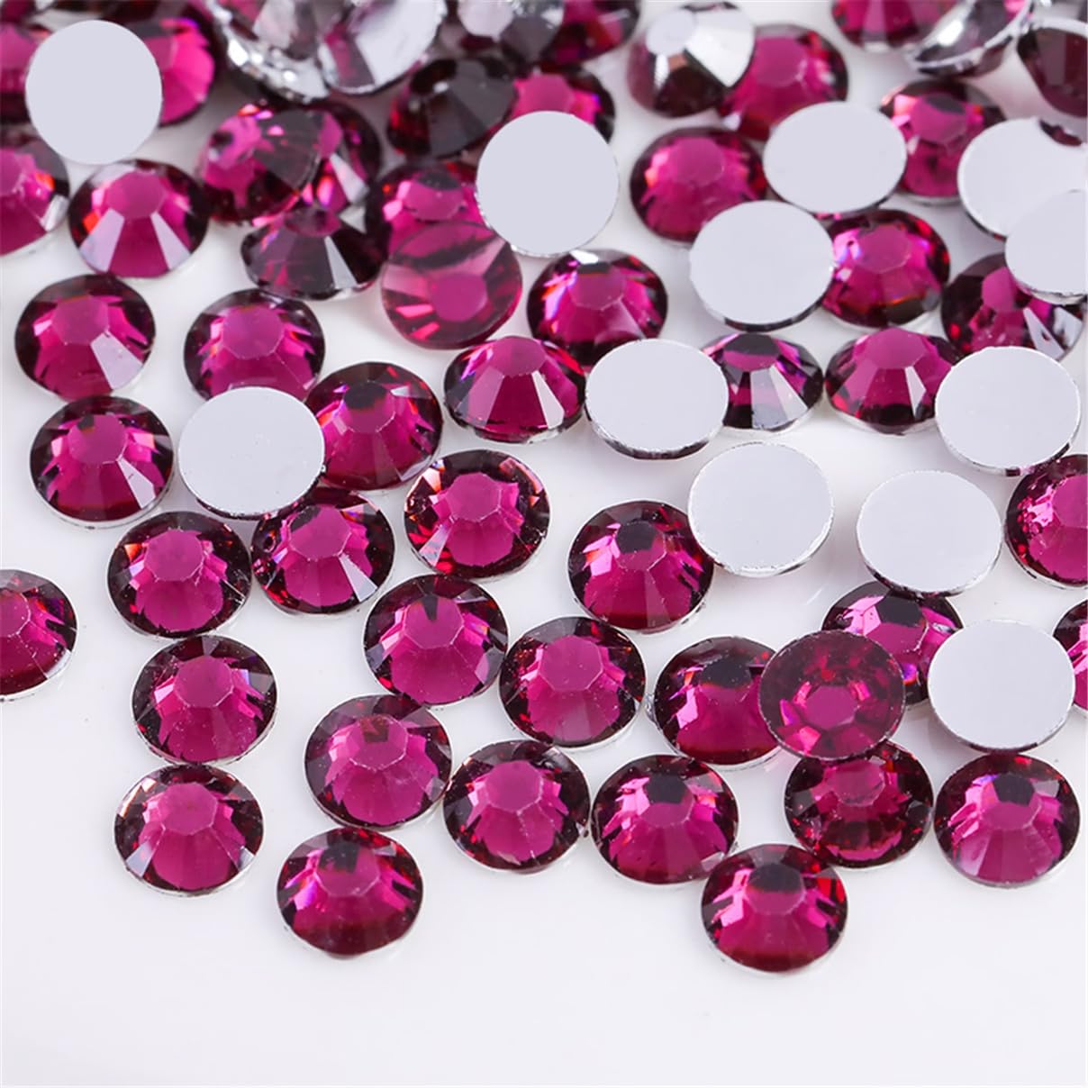 3000 unidades de diamantes de imitación redondos SS6 de 0.079 pulgadas con parte trasera plana de 0.079 pulgadas, cristales para arte de uñas,