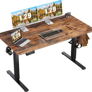Sweetcrispy Escritorio de pie de altura ajustable, escritorio eléctrico de pie de 55 pulgadas para oficina en casa, mesa de trabajo moderna para Sweetcrispy Escritorio de pie de altura ajustable, escritorio eléctrico de pie de 55 pulgadas para oficina en casa, mesa de trabajo moderna para