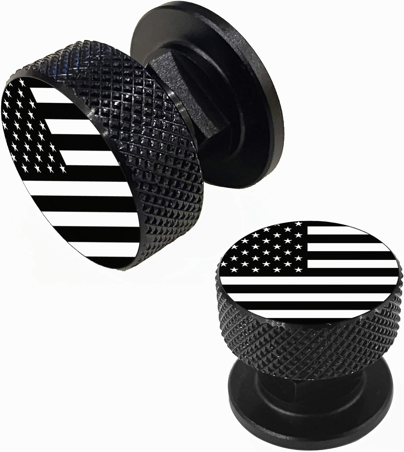 Capó de soldadura, 1 par de cierres para casco de aluminio con patrón de bandera estadounidense de Estados Unidos, accesorios de repuesto para casco
