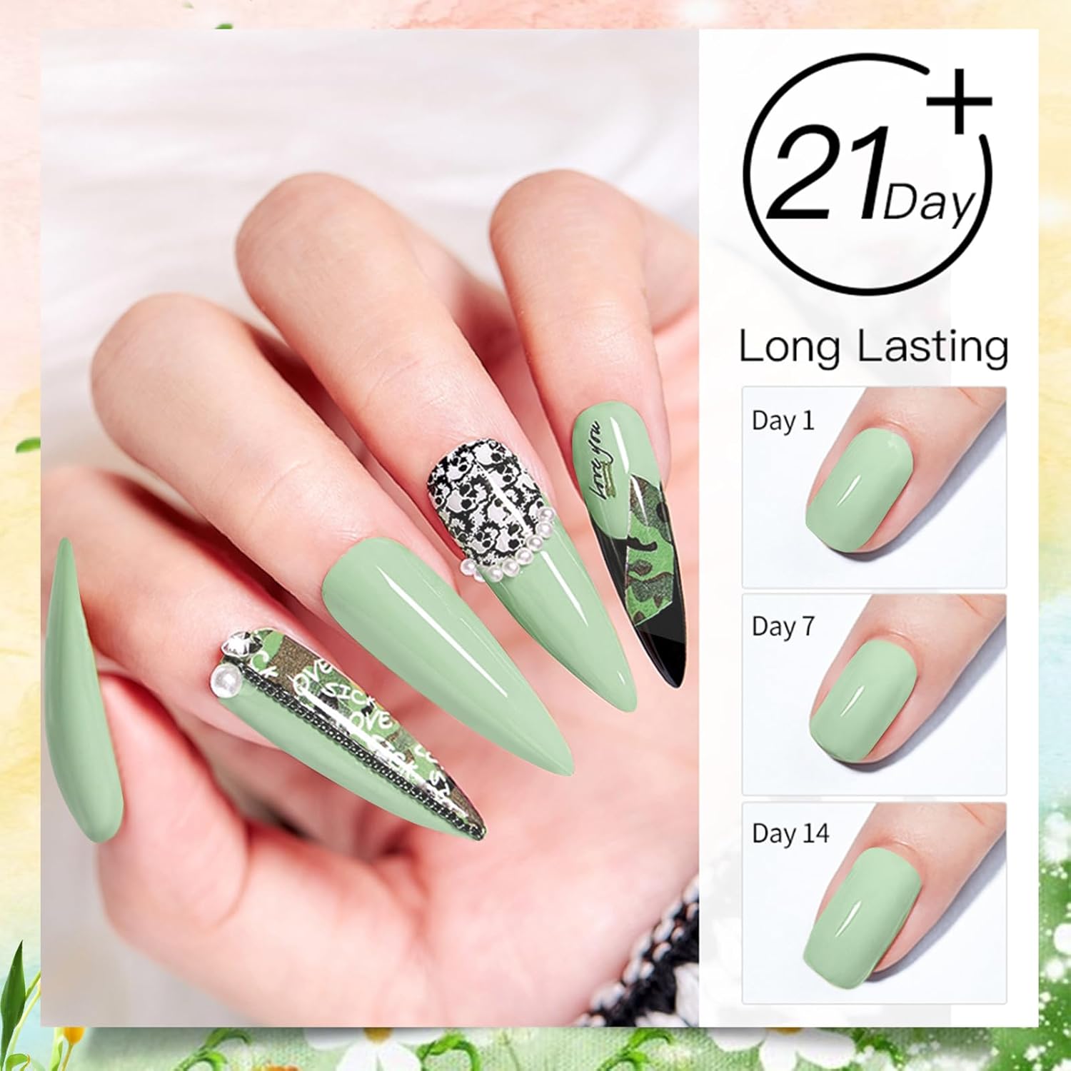 Polvo de inmersión colorido sin lámpara para curar uñas, polvo de inmersión de gel de verano, polvo de color de uñas, secado natural (n. 33)