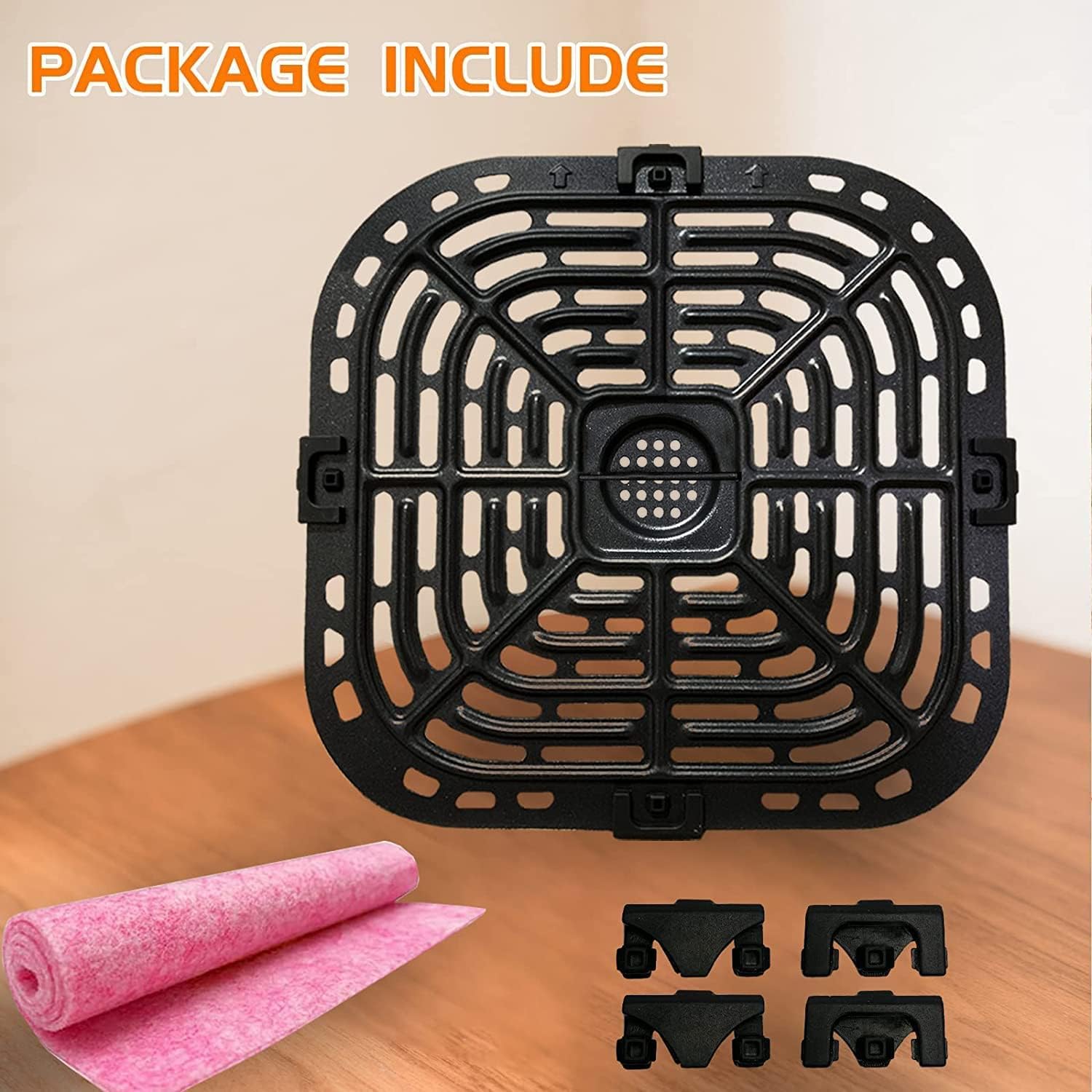 Bandeja de repuesto para freidora de aire para freidora de aire instantánea Vortex Plus de 6 cuartos de galón, estante antiadherente mejorado,