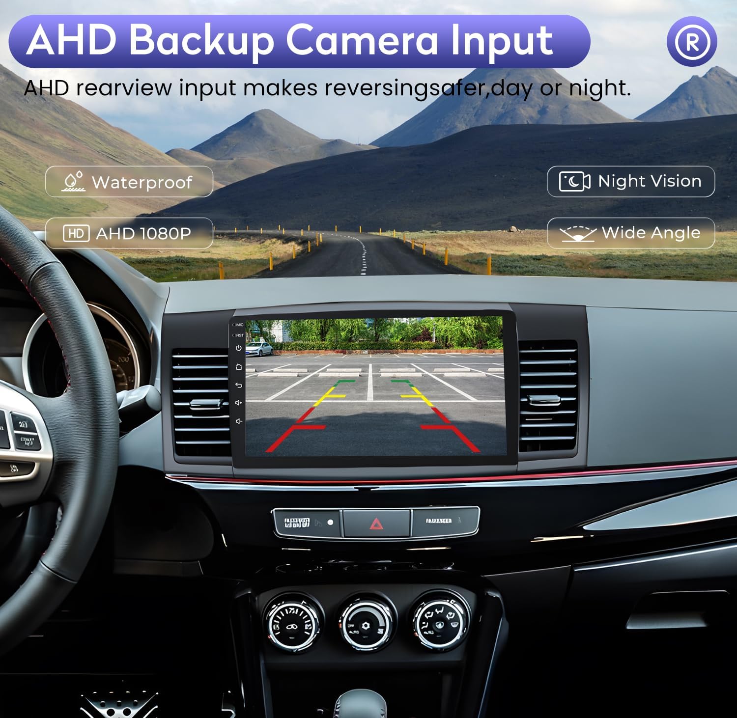 Radio de coche estéreo 2+32G para Mitsubishi Lancer Radio 2010-2015 con CarplayAndroid Auto, pantalla táctil HD IPS de 10 pulgadas con cámara de