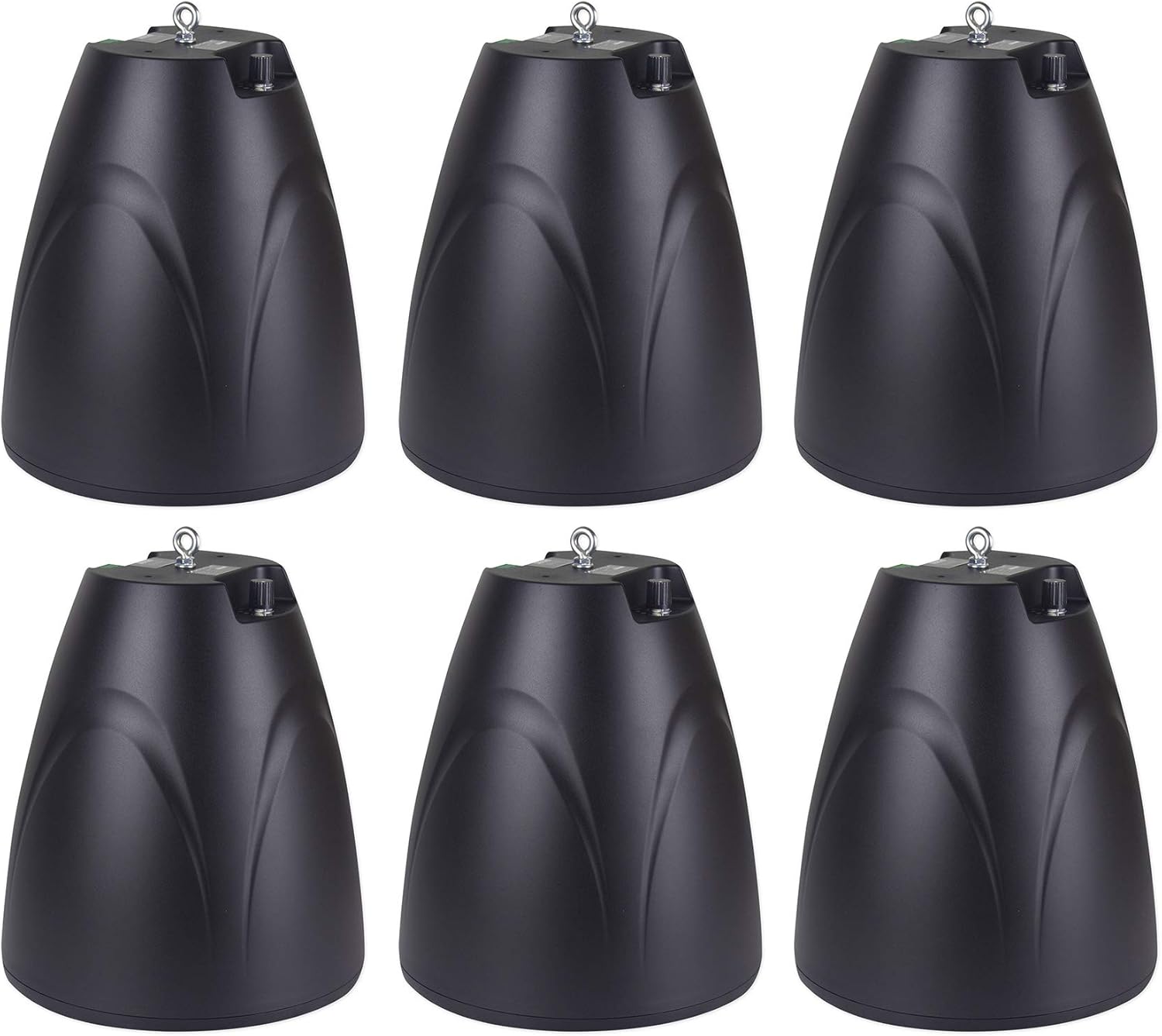 Rockville (6) PEN-65T Negro 6.5″ 70V Colgante Colgante Altavoz ComercialRestaurante