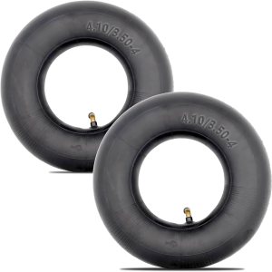 Paquete de 2 tubos Lnner de repuesto de neumáticos 4.103.50-4, color negro para rueda de carretilla, quitanieves, carros, remolques Paquete de 2 tubos Lnner de repuesto de neumáticos 4.103.50-4, color negro para rueda de carretilla, quitanieves, carros, remolques