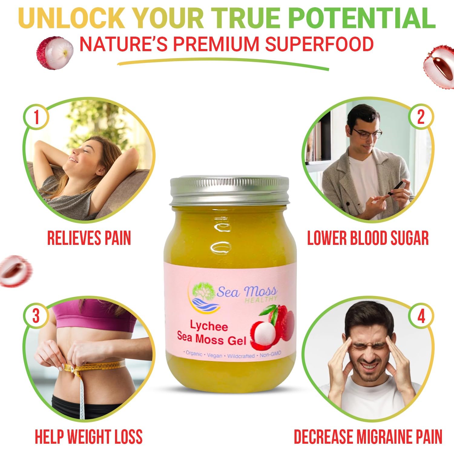 Gel de musgo marino  Cosechado en la naturaleza auténtico sin OMG, vegano, keto, paleo, crudo, todo natural, sin conservantes, añadir a batidos,