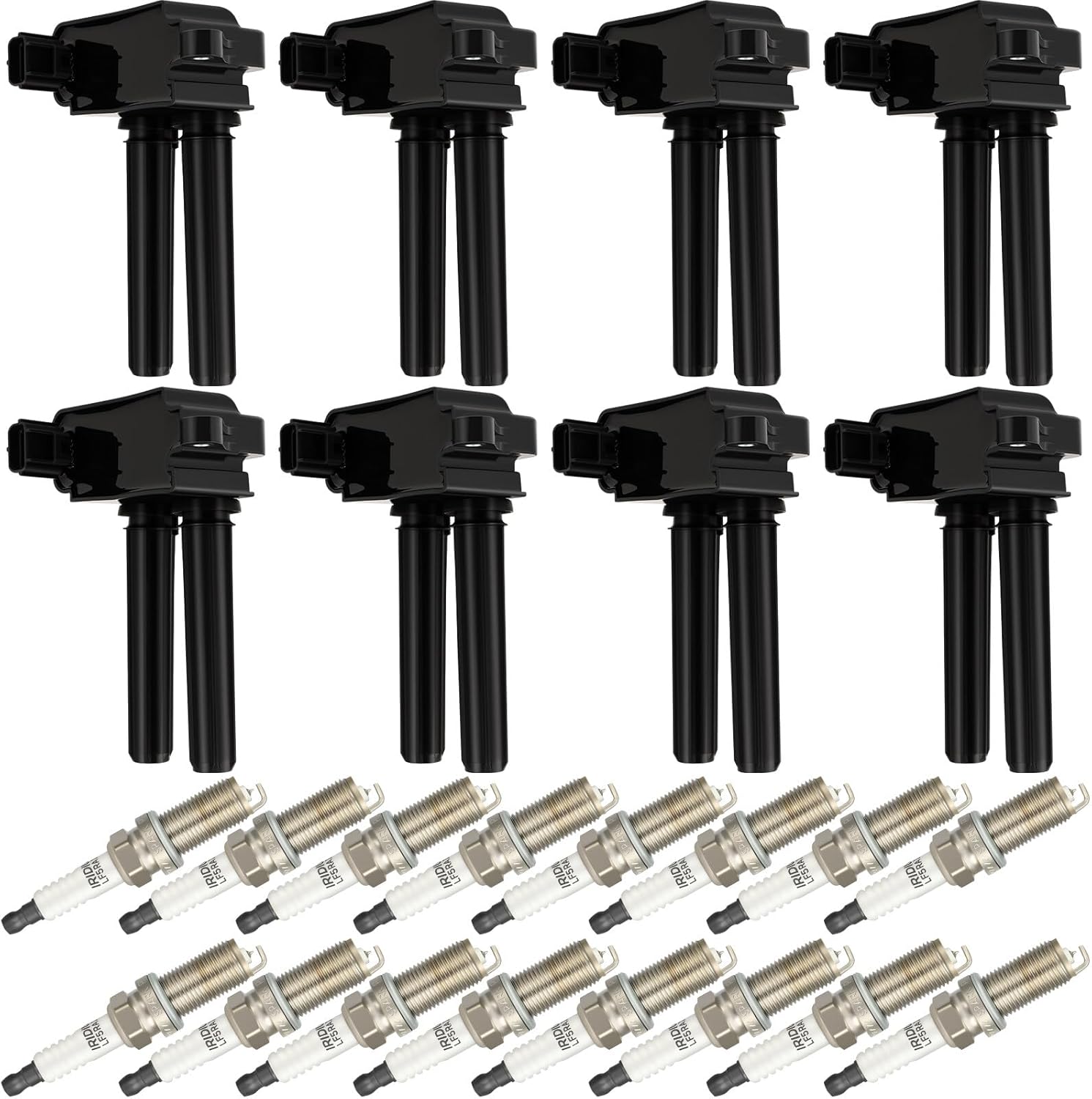 SCITOO 8 bobinas de encendido con 16 bujías de iridio para Chrysler para Dodge para Ram para Jeep 300 Aspen Challenger Durango Magnum Charger Com