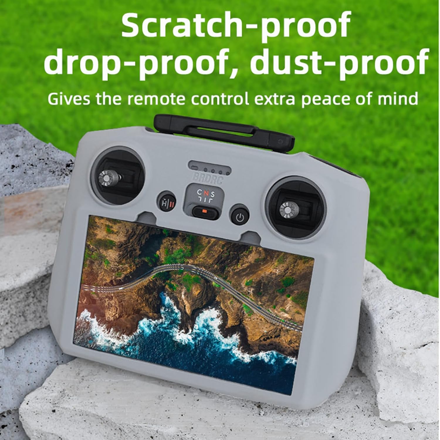 Funda protectora de silicona RC 2 para DJI Mini 4 ProAir 3, compatible con mando a distancia DJI RC 2 (gris)