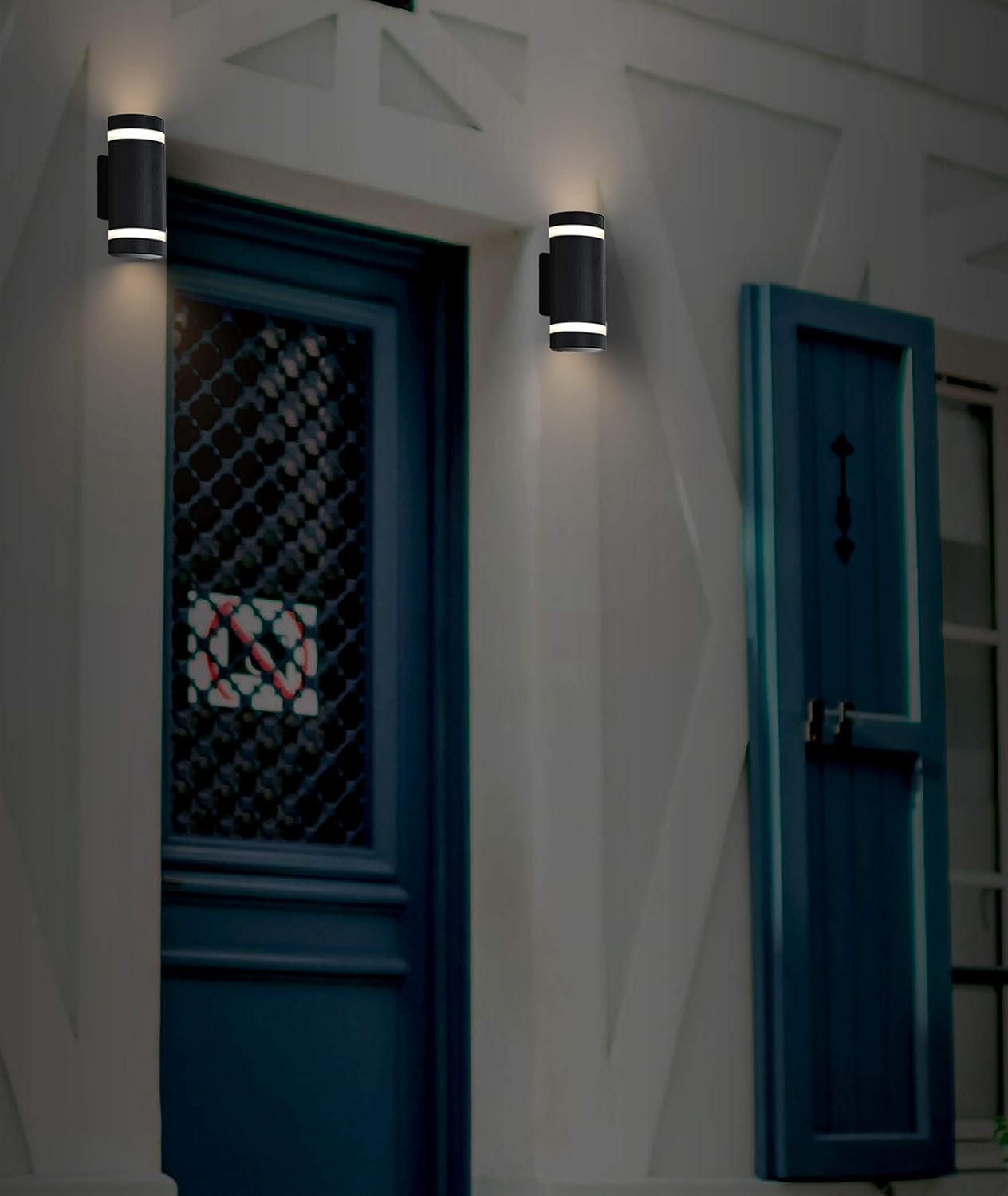 Luces LED de pared para exteriores, arriba y abajo.