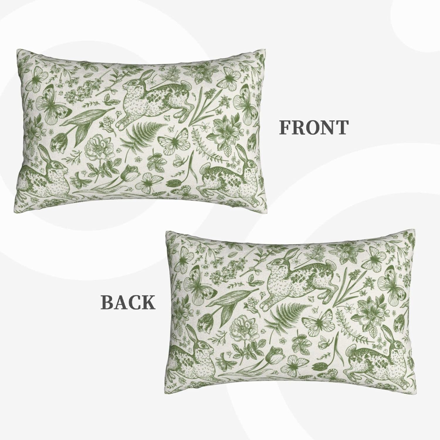 Funda de almohada verde, fundas de almohada florales, decoración de núcleo de cabaña, decoración de habitación Fairycore, decoración botánica,