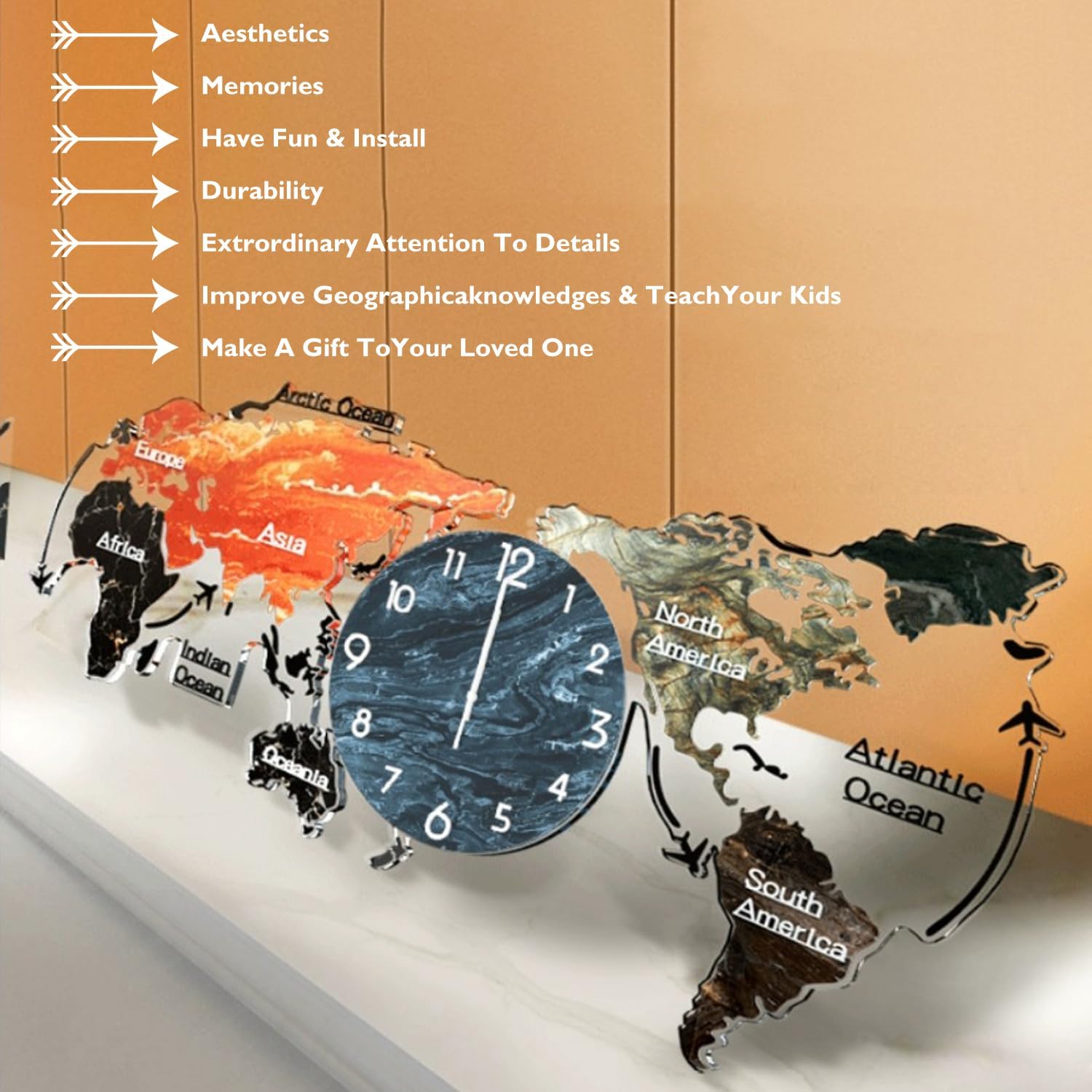 Reloj de pared decorativo extra grande para decoración de sala de estar, 2947 pulgadas, relojes de pared modernos gigantes para dormitorio y hogar,