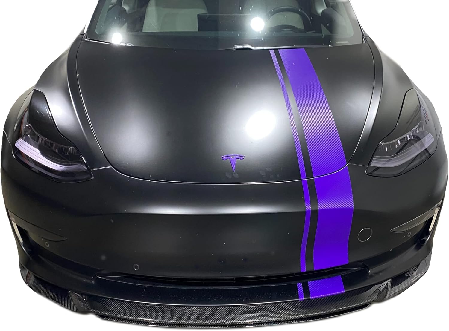 Tesla Model 3  Kit de labio de parachoques delantero de fibra de carbono 100% real para Tesla Model 3 2017 2018 2019 2020 2021