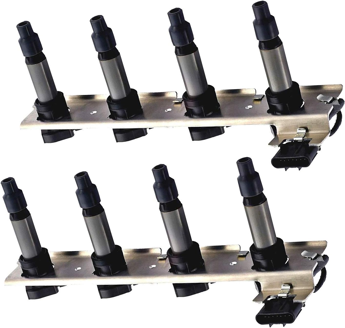 ENA Juego de 2 bobinas de encendido compatibles con Cadillac Pontiac DeVille SRX STS XLR 2004-2006 Bonneville 4.6L V8 repuesto para C1509 UF-372