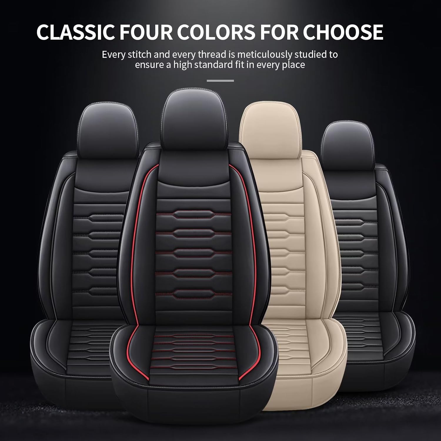 AOMSAZTO Funda de asiento de automóvil compatible con Jeep Grand Cherokee 2004-2010, solo 2 asientos delanteros, protector de cojín de asiento de