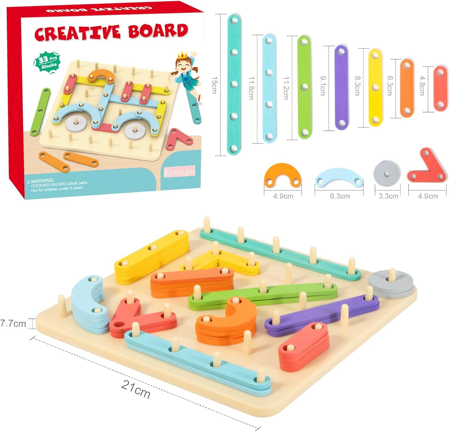 Juguetes Montessori, rompecabezas con formas de letras y números, juguetes de construcción, 35 piezas de madera para educación preescolar, juego de