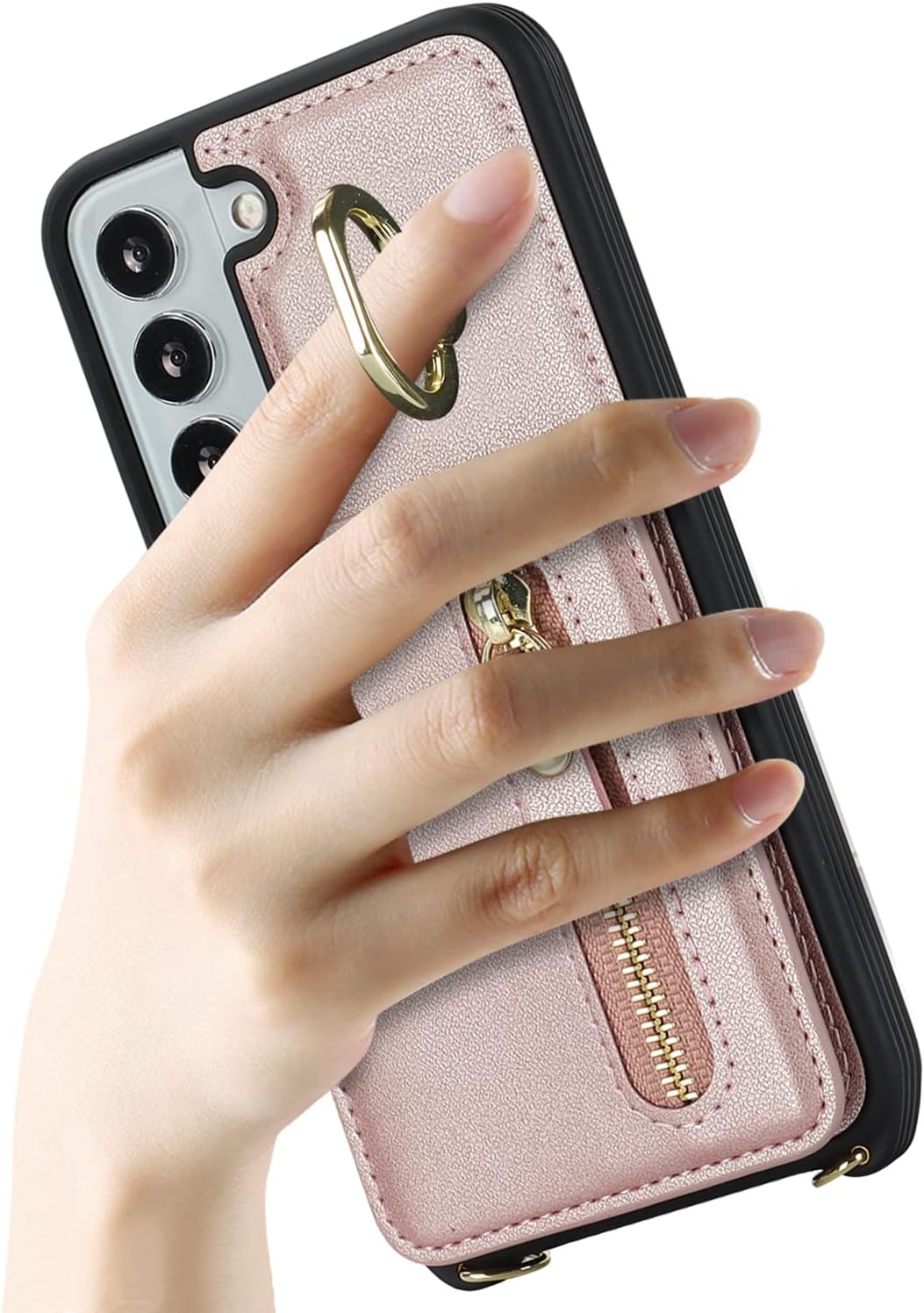 Jaorty Funda para Samsung Galaxy S22 5G para mujer con tarjetero, funda para Samsung S22, cartera cruzada con correa, ranuras para tarjetas de