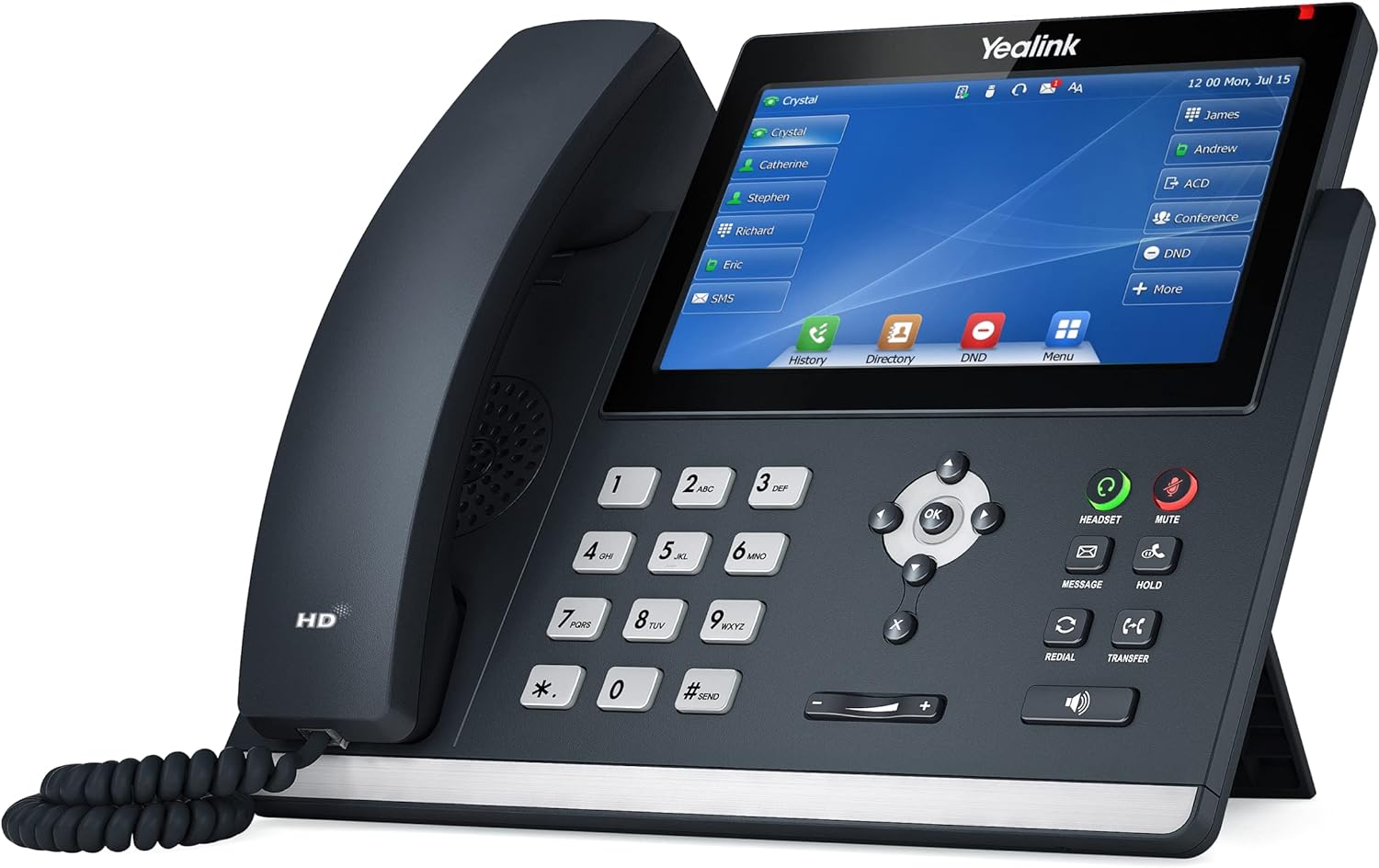 Yealink Teléfono IP T48U – Adaptador de corriente incluido
