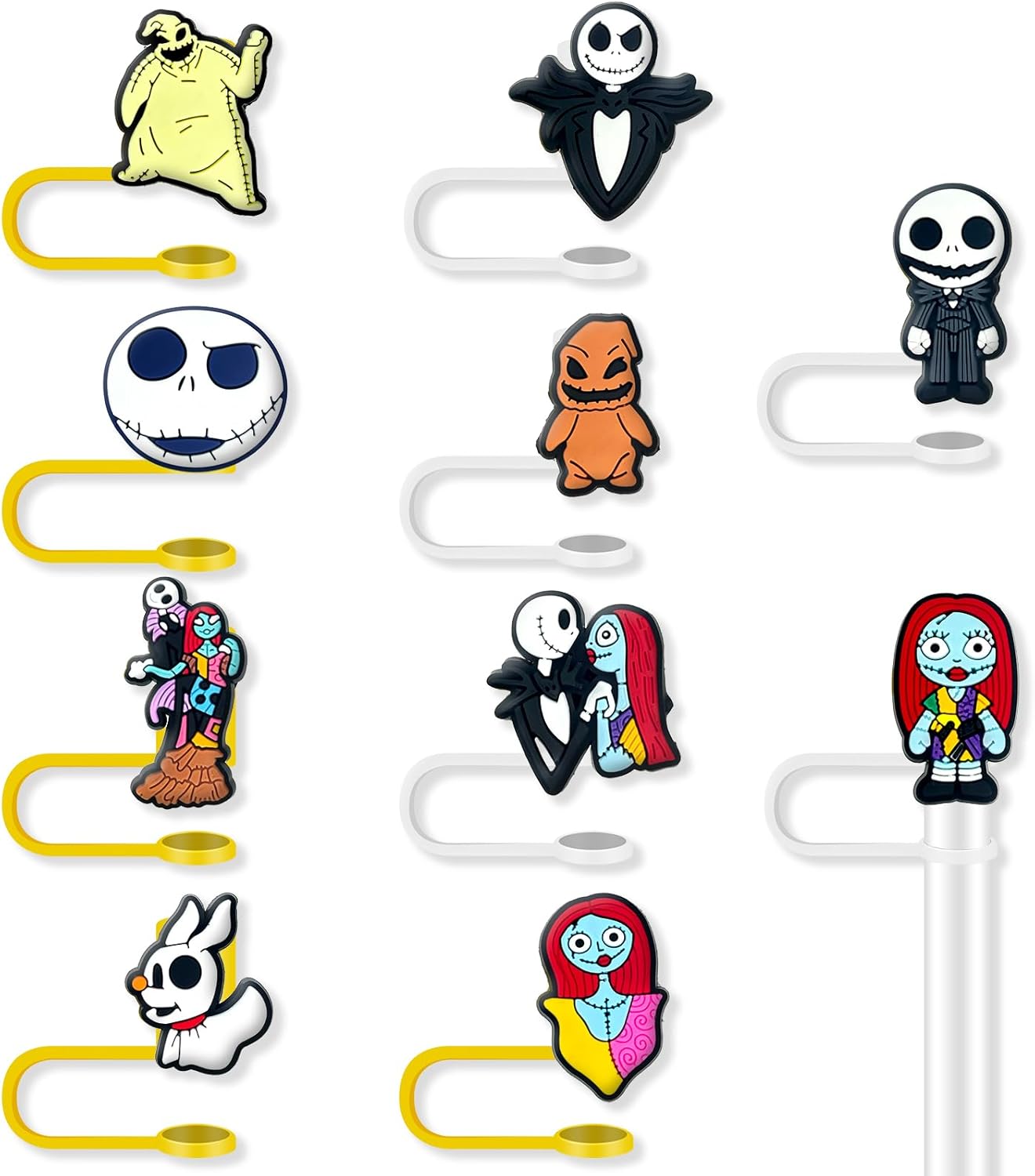 10 vasos con tapa para popote de terror para vaso, 10 unidades, 0.394 in (2564 pulgadas), protectores reutilizables, tapas para accesorios de taza