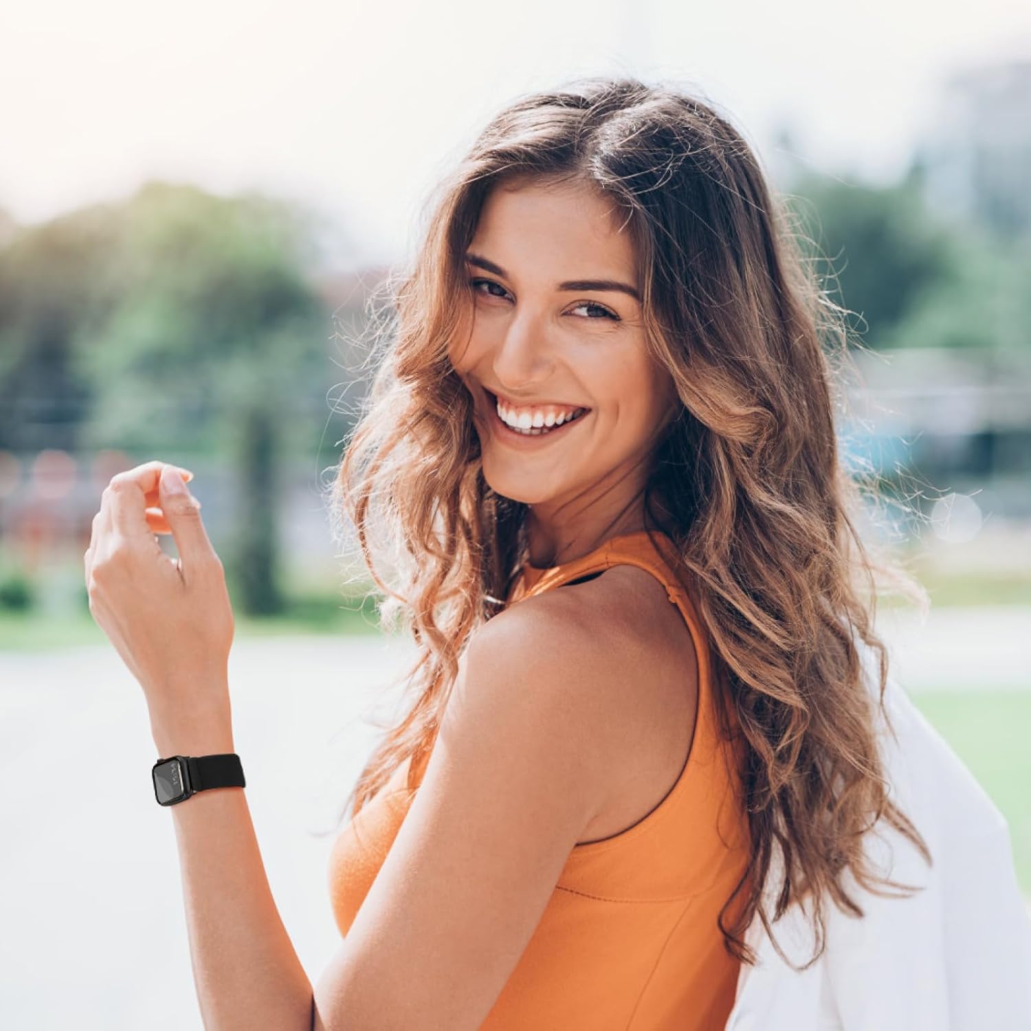 Correas elásticas de nailon solo compatibles con Apple Watch Band de 1.496 in 1.575 in 1.614 in 1.654 in 1.732 in 1.772 in 1.929 in, iWatch Series 9