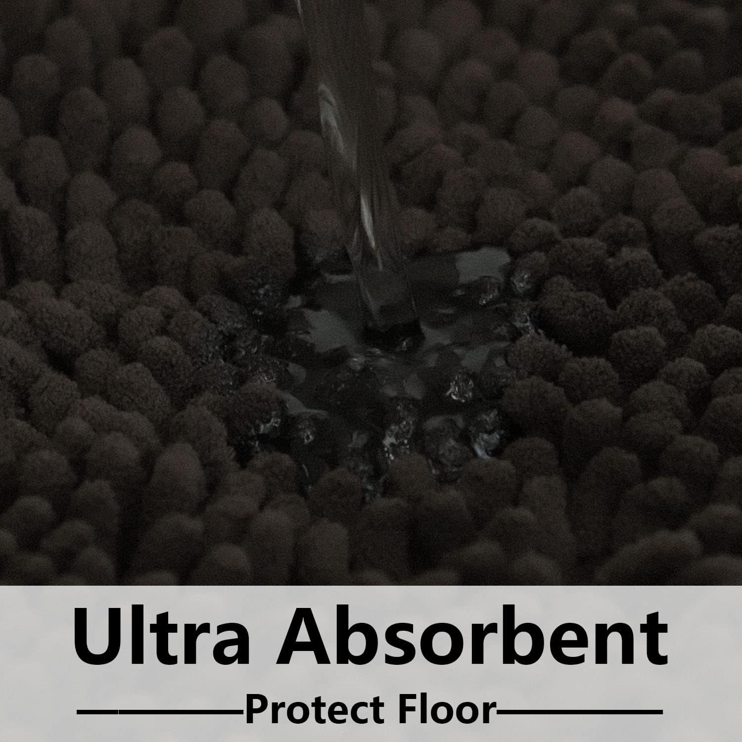 BOANKODU Juego de 2 alfombras de baño absorbentes para baño, felpilla muy suave, antideslizante, 32 x 20 pulgadas + 20 x 20 pulgadas, alfombra de