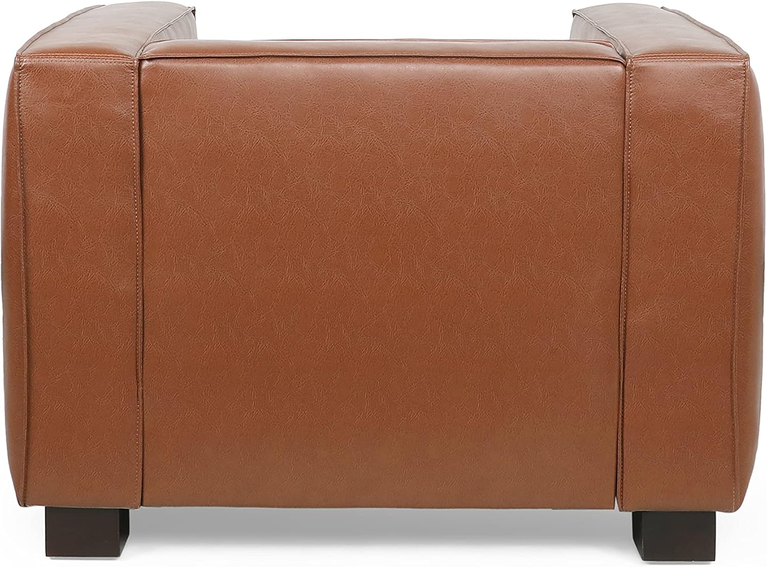 Christopher Knight Home Goyette – Silla Club, color marrón coñac + nogal oscuro