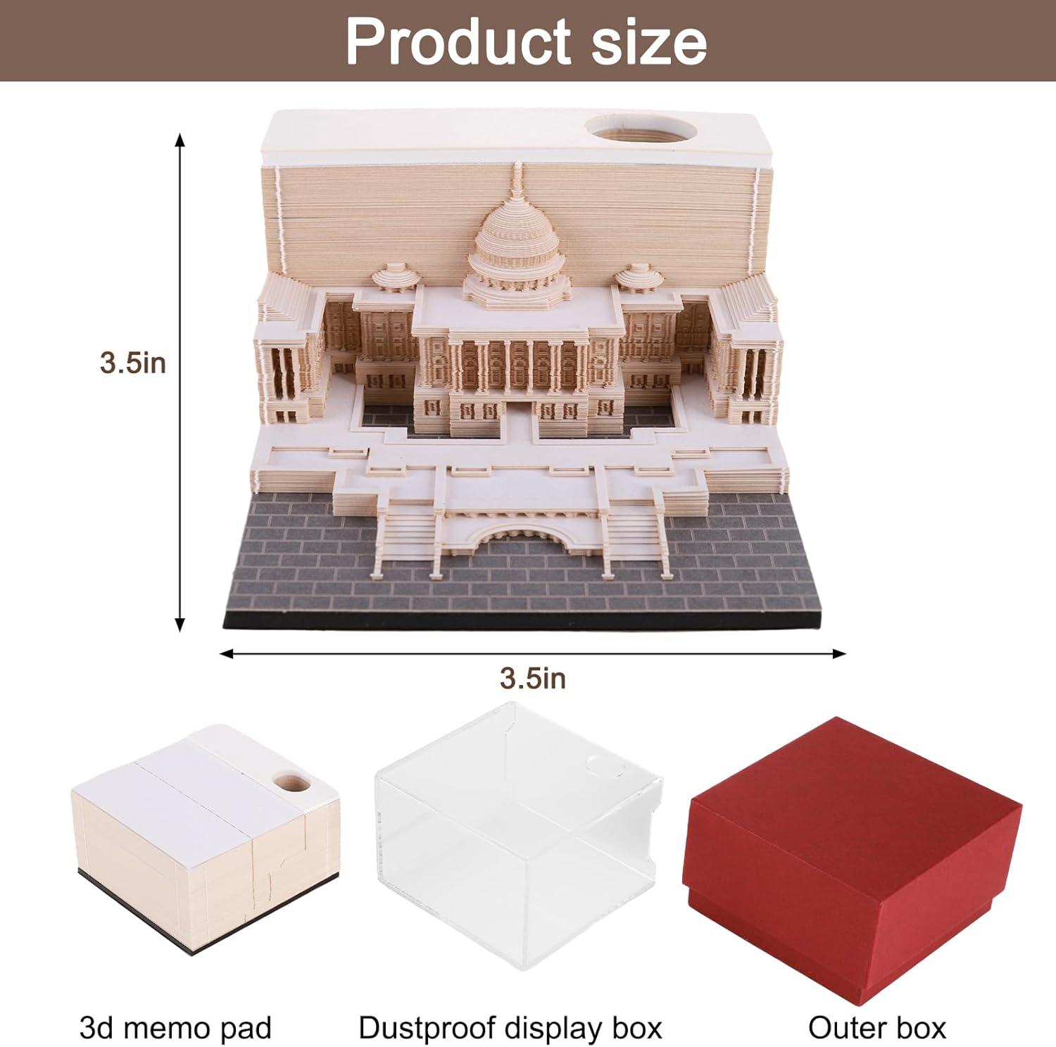 Bloc de notas 3D, papel de construcción desgarrado a mano, exquisita nota adhesiva antiadherente creativa, notas de publicación de bricolaje, 165