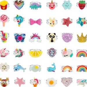 SOTOGO – 36 piezas de anillos de joyería para niña, anillos de juego y anillos de vestir, regalo para niñas pequeñas SOTOGO – 36 piezas de anillos de joyería para niña, anillos de juego y anillos de vestir, regalo para niñas pequeñas