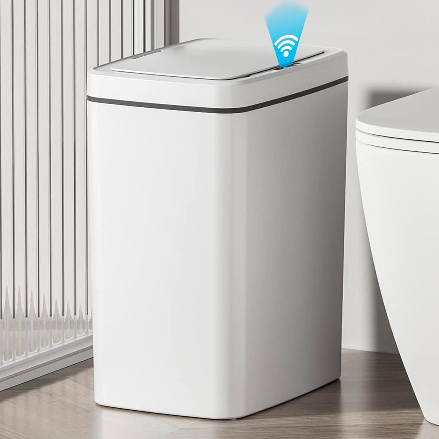 Homie Bote de basura automático e inteligente de 3.2 galones con sensor de movimiento sin contacto y tapa antideslizante, uso como mini cesta de
