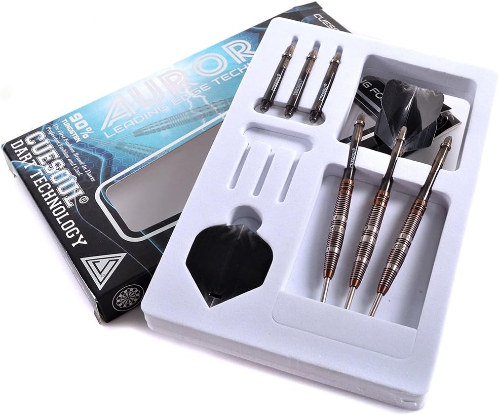 CUESOUL Aurora 90% profesional 0.74oz0.81oz0.88oz punta de acero, revestimiento de nitruro de tungsteno y titanio