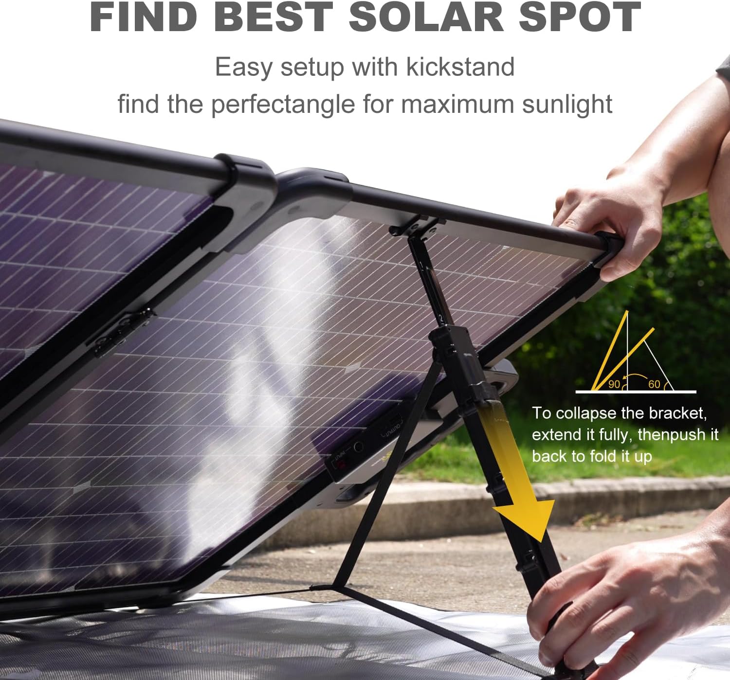 Togo POWER Paneles solares portátiles de 100 W, kit de panel solar IP65 plegable impermeable para JackeryBLUETTITOGO PowerECOFLOW, cargador de