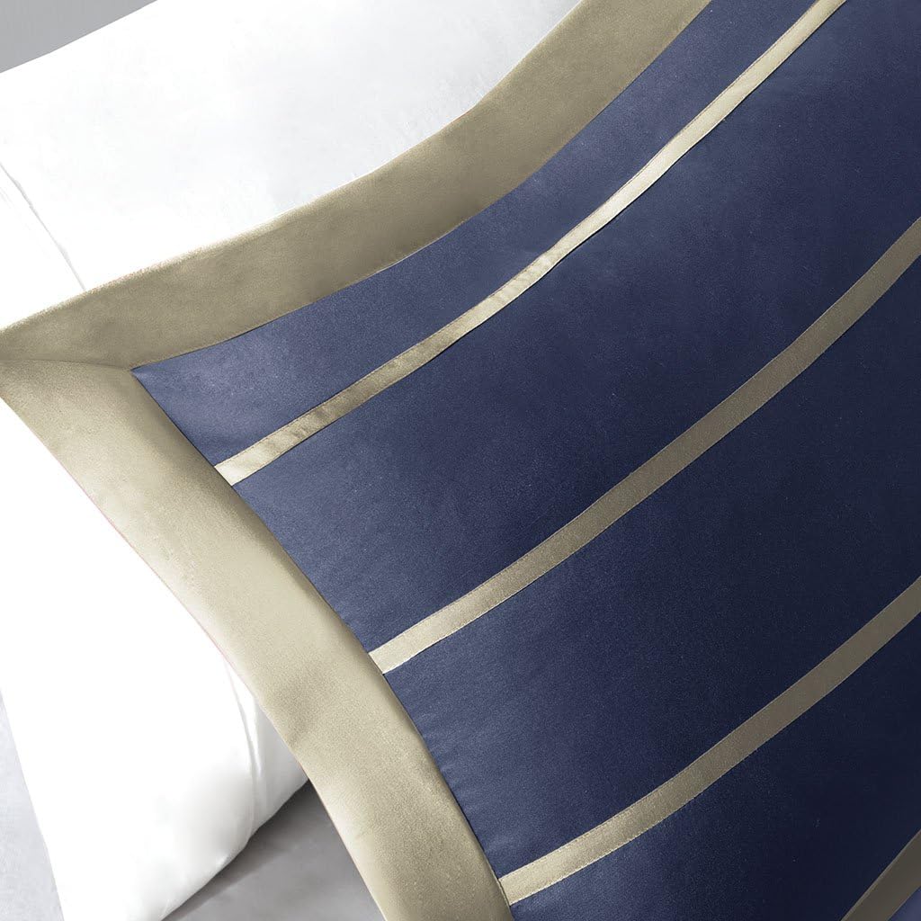 Mi Zone Ashton – Edredón moderno y casual con diseño de bloques de color, funda de edredón para todas las estaciones, ropa de cama para