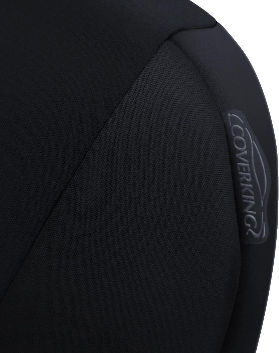 Coverking Funda de asiento de cubo de respaldo alto delantero 5050 para modelos seleccionados Mazda Miata – Neosupreme Solid (negro)
