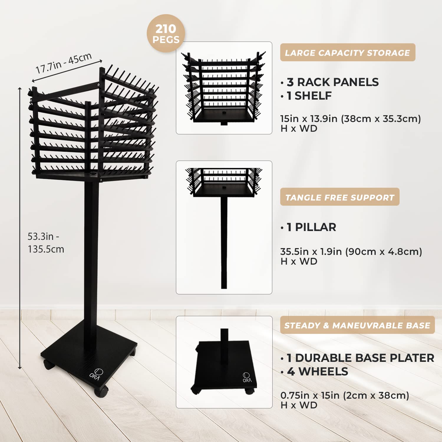 Estante de pelo trenzado, soporte para extensiones de cabello, herramientas de trenzado de cabello, organizador de productos para el cabello,
