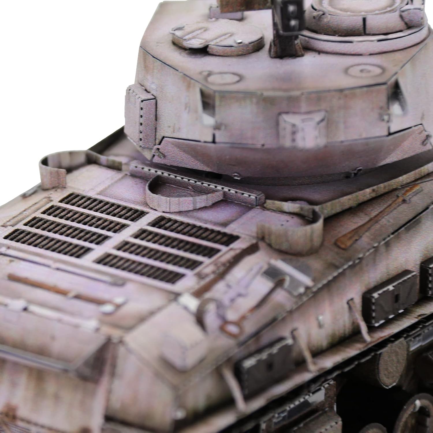 MU Rompecabezas de metal 3D Sherman tanque mediano, 169 piezas de regalo de acero en miniatura para pasatiempos militares, kits de construcción