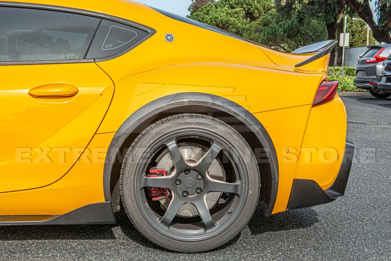 Repuesto para modelos Toyota GR Supra 2020 actuales  JDM Artisan Spirit Style Fibra de Carbono Moldeo de Rueda Lateral Trasera Moldura Fender Flare