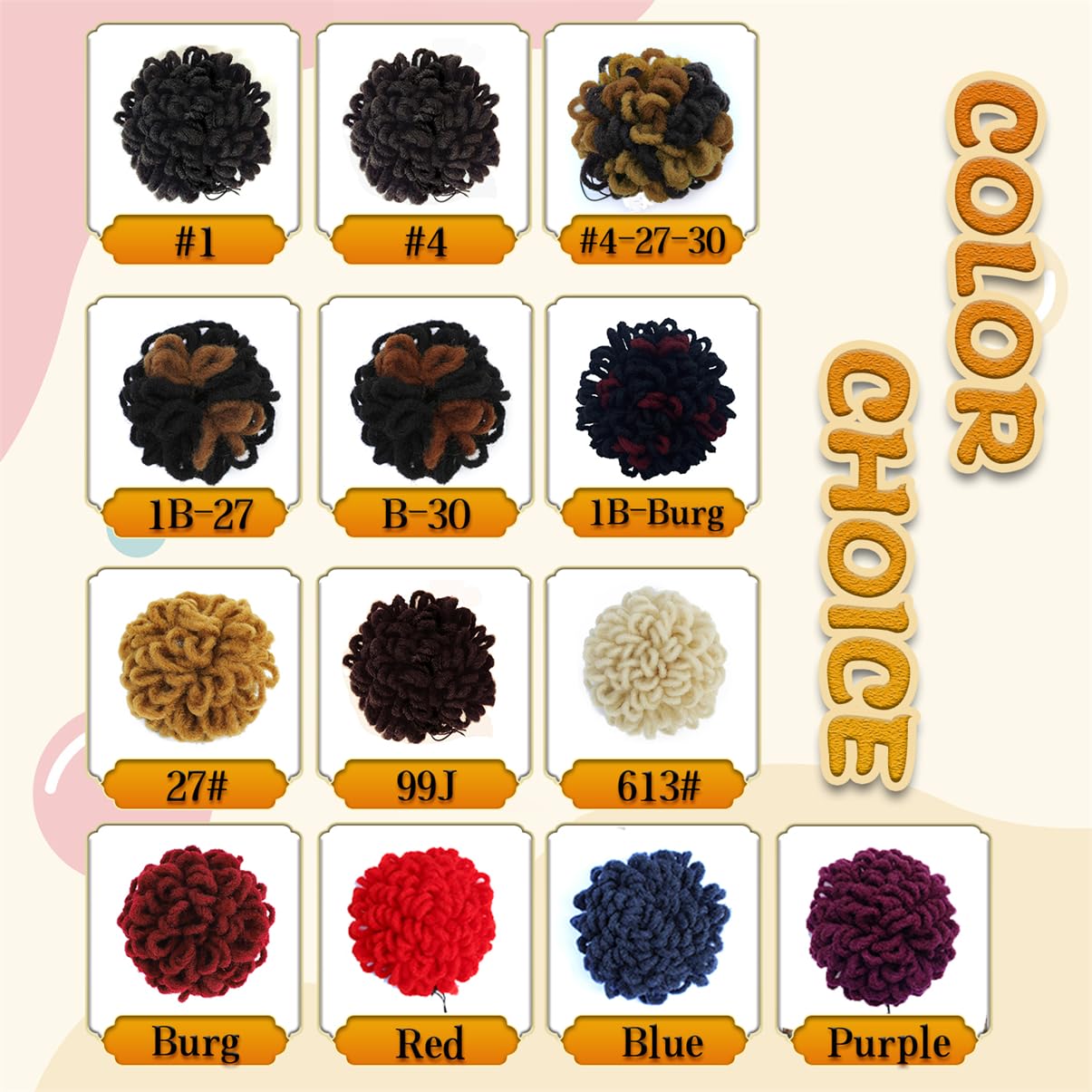 Liliyab DreadLocks Chignons Afro High Puff – Cola de caballo con cordón para coleta, extensiones de pelo sintético con clip, cola de caballo para
