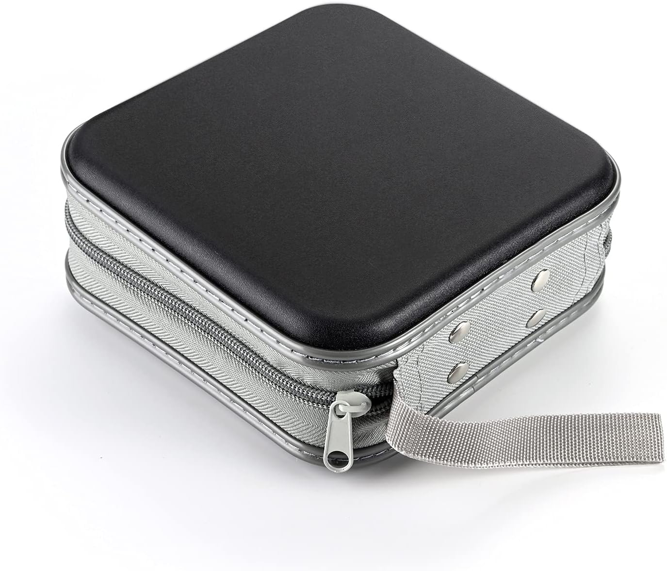 Funda para DVD, estuche portátil para CD de capacidad para 48 unidades, almacenamiento de plástico duro, organizador de cartera para CD y DVD para