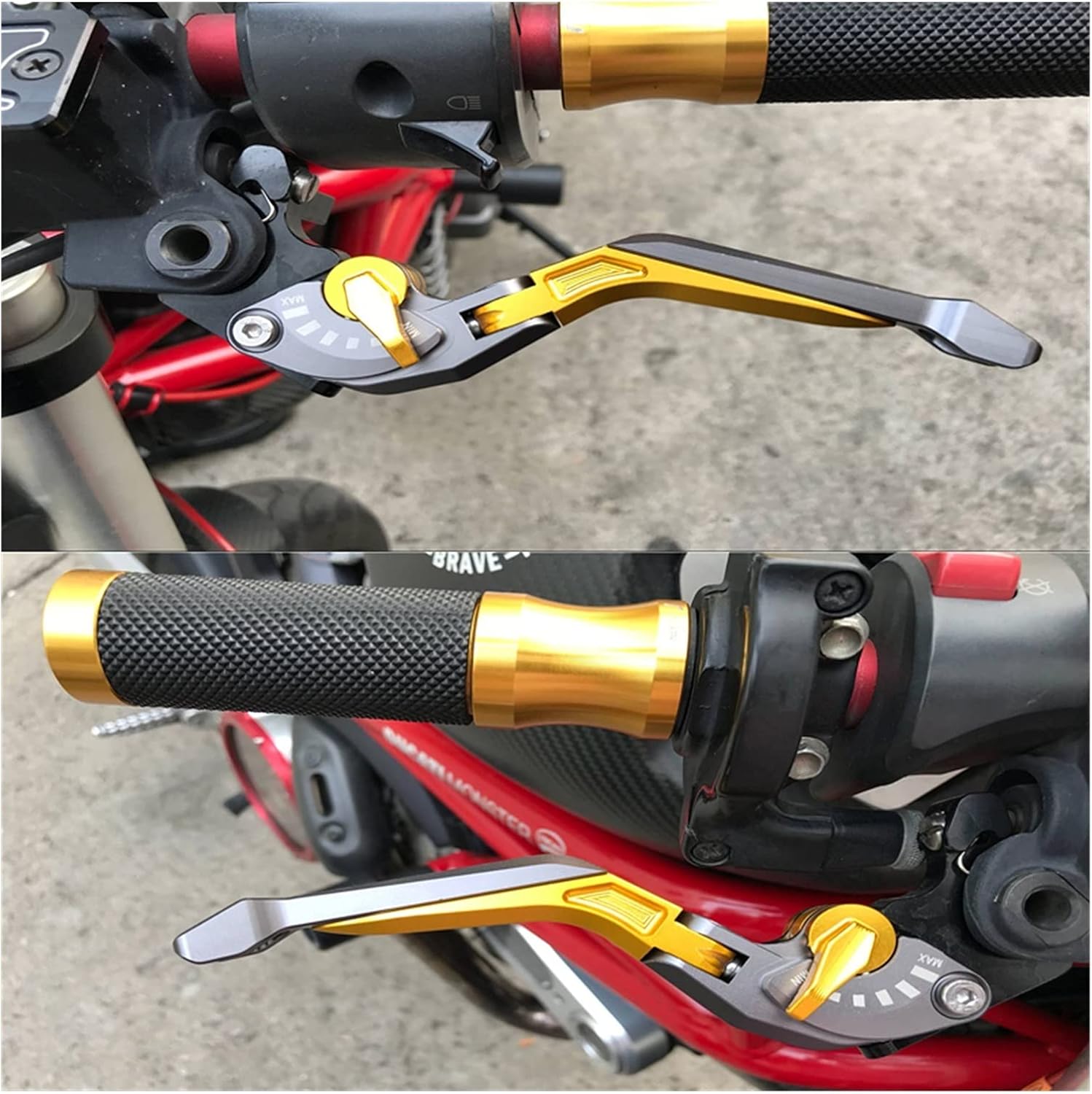 Palanca de embrague de motocicleta CNC 3D Rhombus Palancas de embrague de freno extensible plegable para Yamaha MT03 MT 03 2005-2011 2006 2007 2008